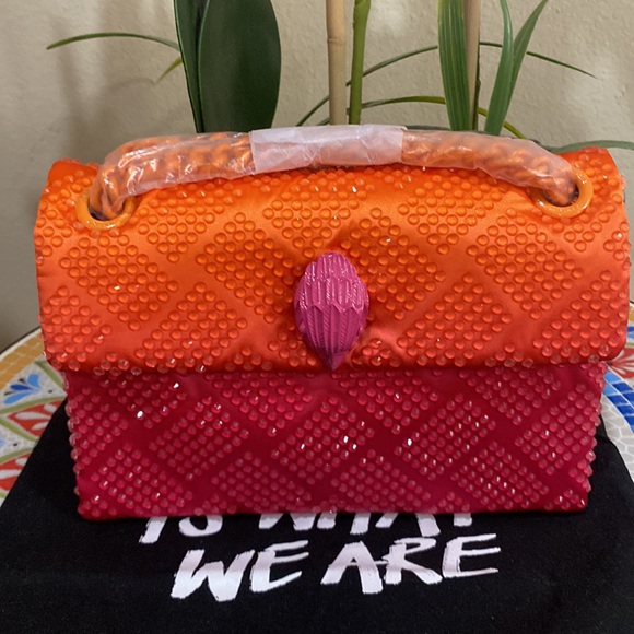 Kurt Geiger Orange and Pink Women's Bag - Picture 4 of 13
